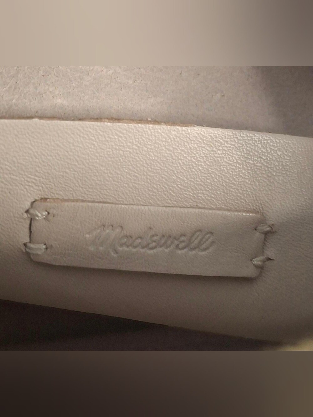 Madewell Carabiner Medium Italian Leather Crossbody Bag Cream EUC - Picture 5 of 5